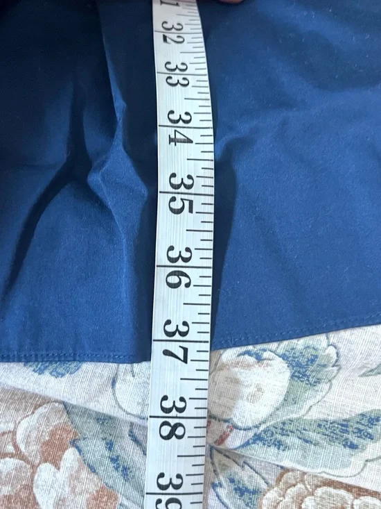 Ann Taylor,Navy Textured Sheath Dress Lattice Neckline Pintuck-Panel,Size 12 - Picture 11 of 11